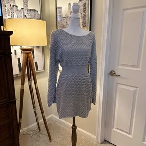 SHEIN Gray Long Sleeve Knit Dress